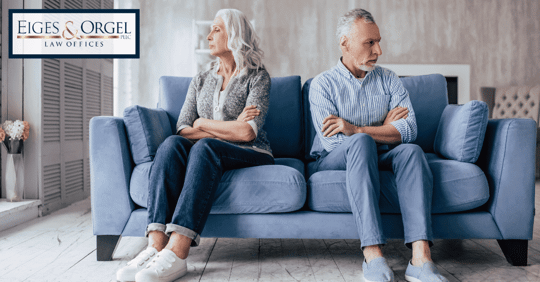 couple looking away from each other